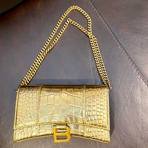 Balenciaga Hour Glass Wallet on Chain